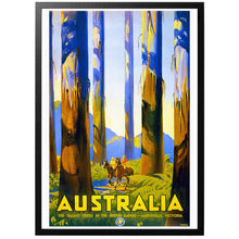 Load image into Gallery viewer, Australia - The tallest trees in the British Empire vintage poster with frame
