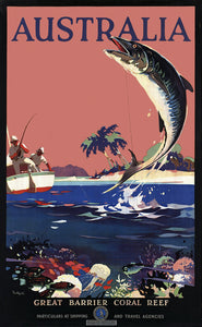 Australia vintage travel poster without frame