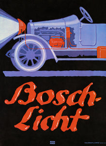 Bosch headlights vintage poster without frame
