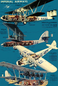 Imperial Airways Vintage Poster without frame