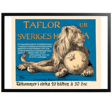 Load image into Gallery viewer, Paintings from swedens history vintage poster with frame
