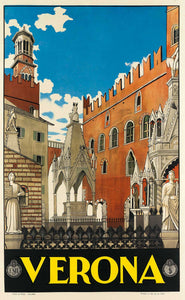 Verona Italy Vintage poster without frame