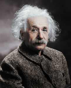 Albert Einstein Photography Colourized without frame