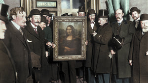 Mona Lisa Colourized vintage photography without frame