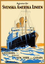 Load image into Gallery viewer, Swedish American Line Poster - World War Era
