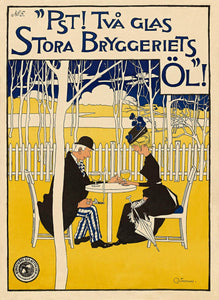 Pst! Two glasses of the  great brewery's beer! Poster - World War Era