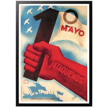 Load image into Gallery viewer, 1 Mayo Ataquemos vintage poster with frame
