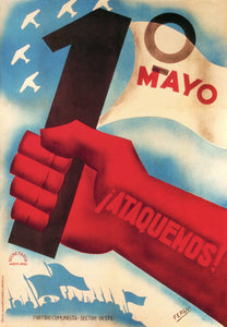 1 Mayo Ataquemos vintage poster without frame