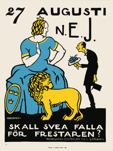 August 27 No Swedish prohibition poster without frame