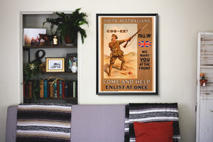 South Australians, Fall In! Poster - World War Era 