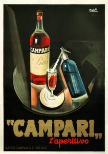 Campari - Apéritif vintage italian Apéritif ad without frame