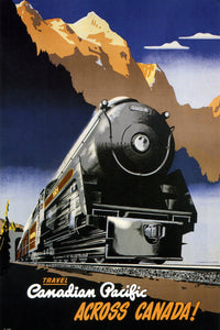 Canadian Pacific across Canada vintage travel poster without frame