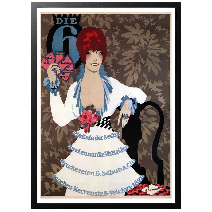 The Six vintage poster with frame