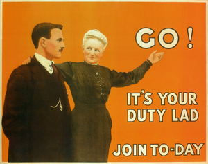 Go! It's your duty lad vintage WW1 poster without frame