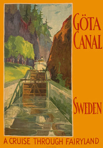 Göta Canal Vintage travel poster without frame