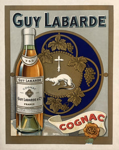 Guy Labarde vintage cognac poster without frame