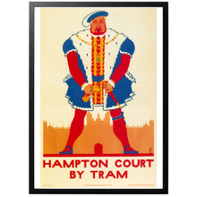 Load image into Gallery viewer, Hampton Court By Tram Vintage Poster with frame
