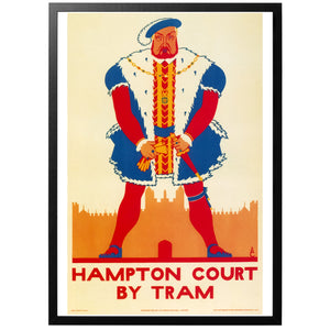 Hampton Court By Tram Vintage Poster with frame