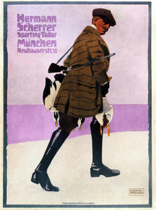 Hermann Scherrer vintage clothing poster without frame