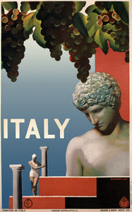 Italy vintage travel poster without frame