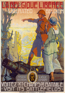 Liberated Belgium vintage poster without frame
