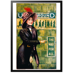 Underground - The Way for all vintage poster with frame