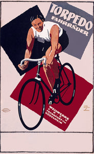 Torpedo bicycles vintage german poster without frame