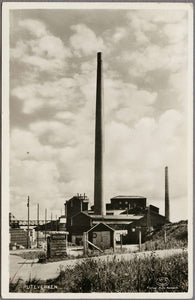 Factory worker smoking pipe poster - World War Era 