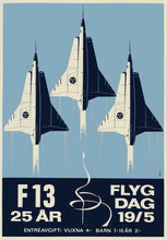 Load image into Gallery viewer, F13 25 år vintage Poster utan ram
