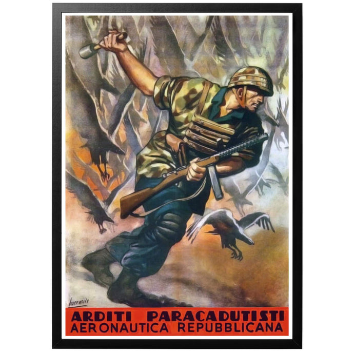 Arditi Paracadutisti Aeronautica Repubblicana Poster - World War Era