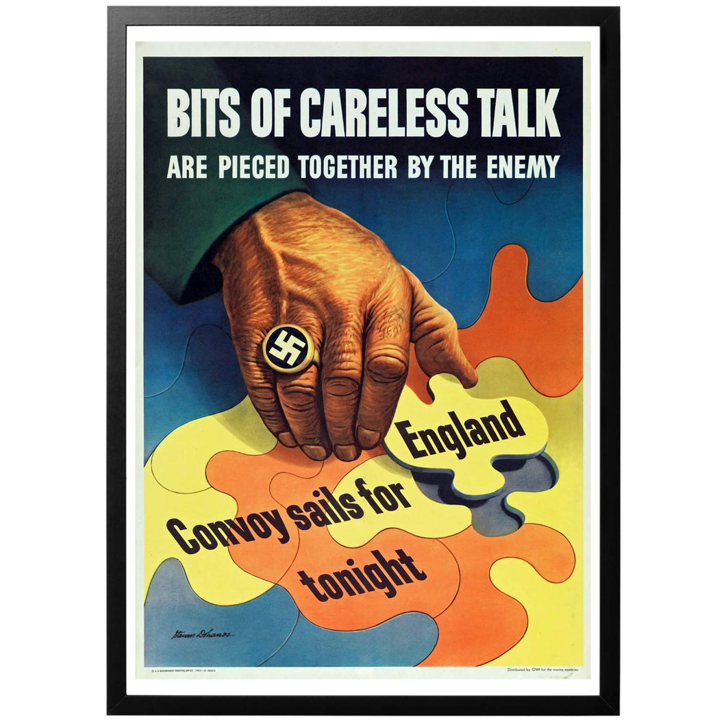 Bits of Careless Talk Poster - World War Era
