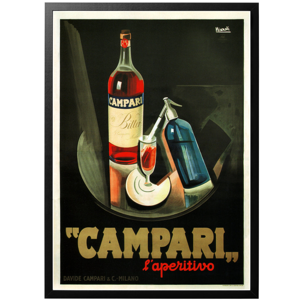Campari - Apéritif vintage italian Apéritif ad with frame