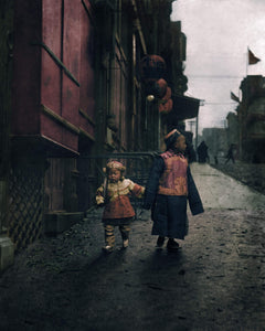 Children in Chinatown Poster - World War Era 