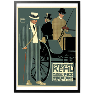 Confection Kehl vintage poster with frame.