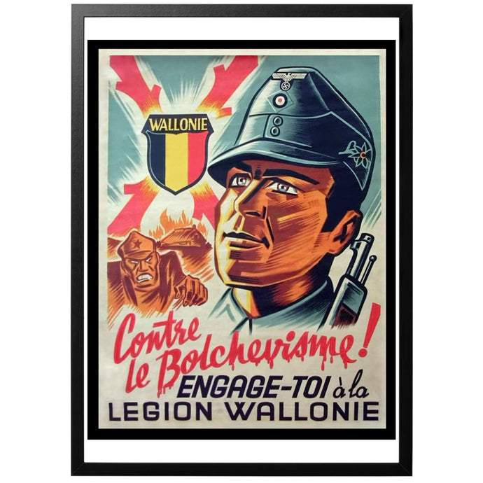 Against bolshevism! Join Legion Wallonia Poster - World War Era