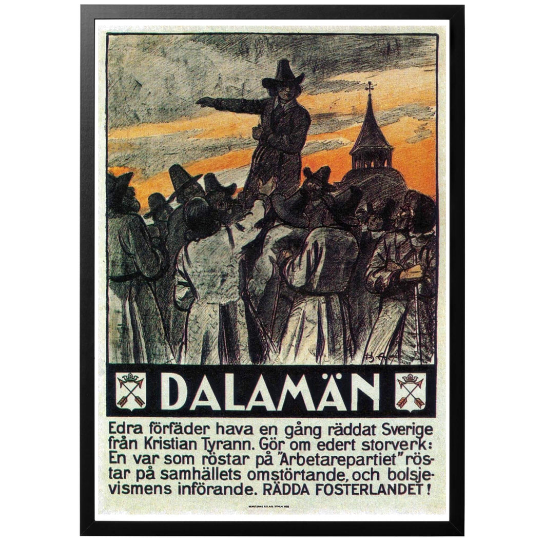 Men of Dalekarlia save the fatherland Poster - World War Era