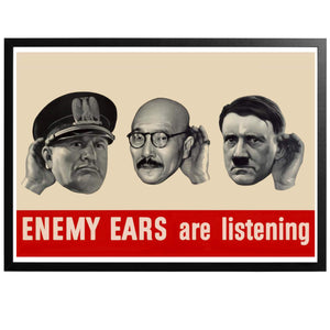 Enemy Ears are Listening Poster - World War Era