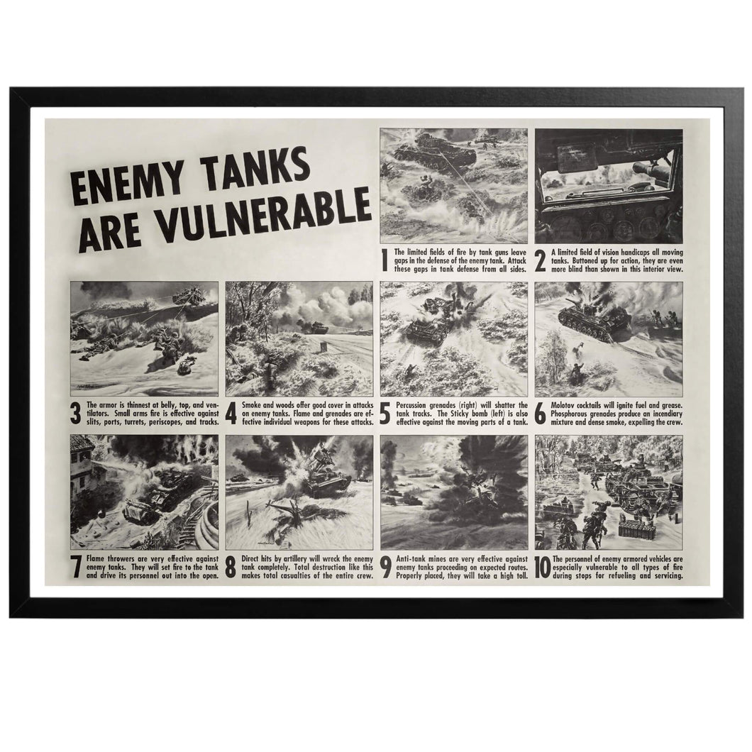 Enemy Tanks are Vulnerable! Poster - World War Era