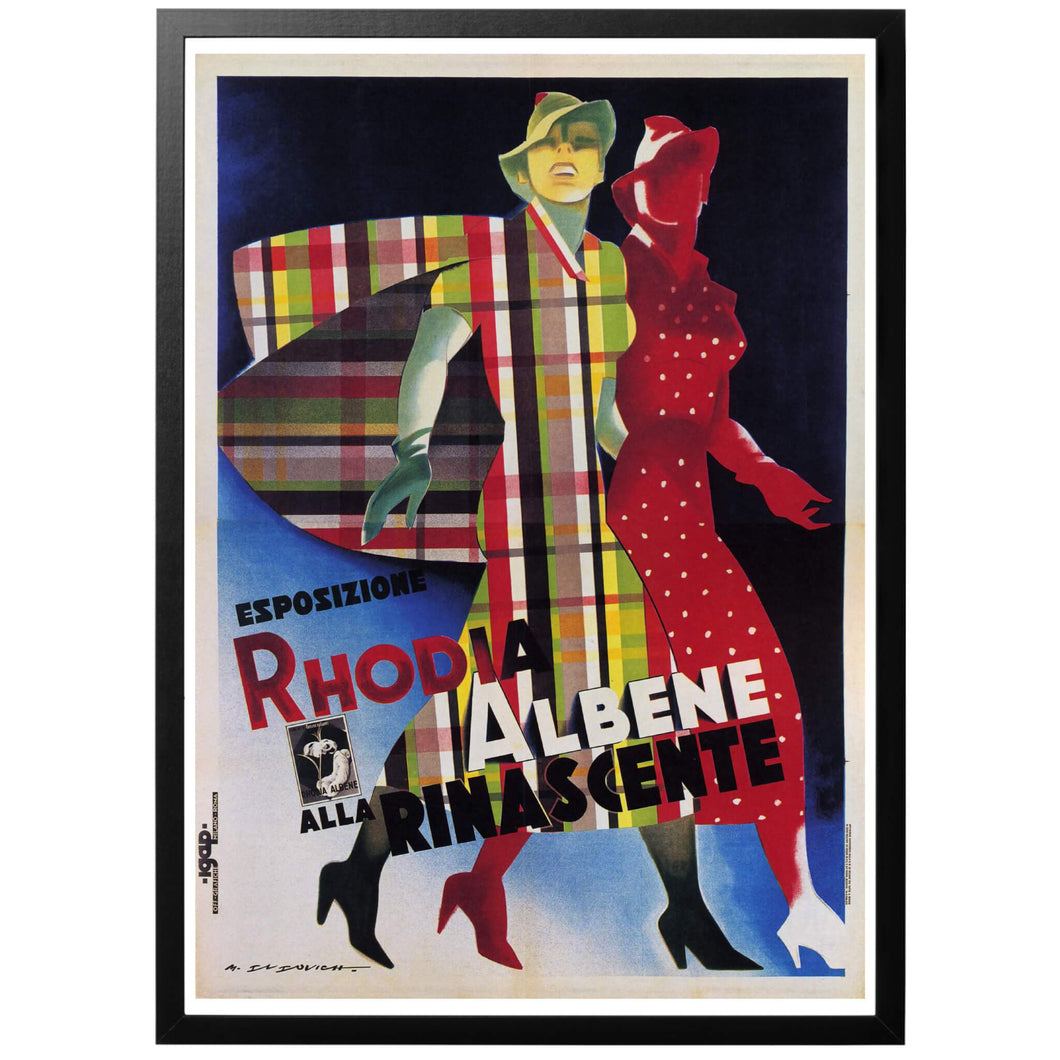 Rhodia Albene exhibition at the Rinascente Poster - World War Era