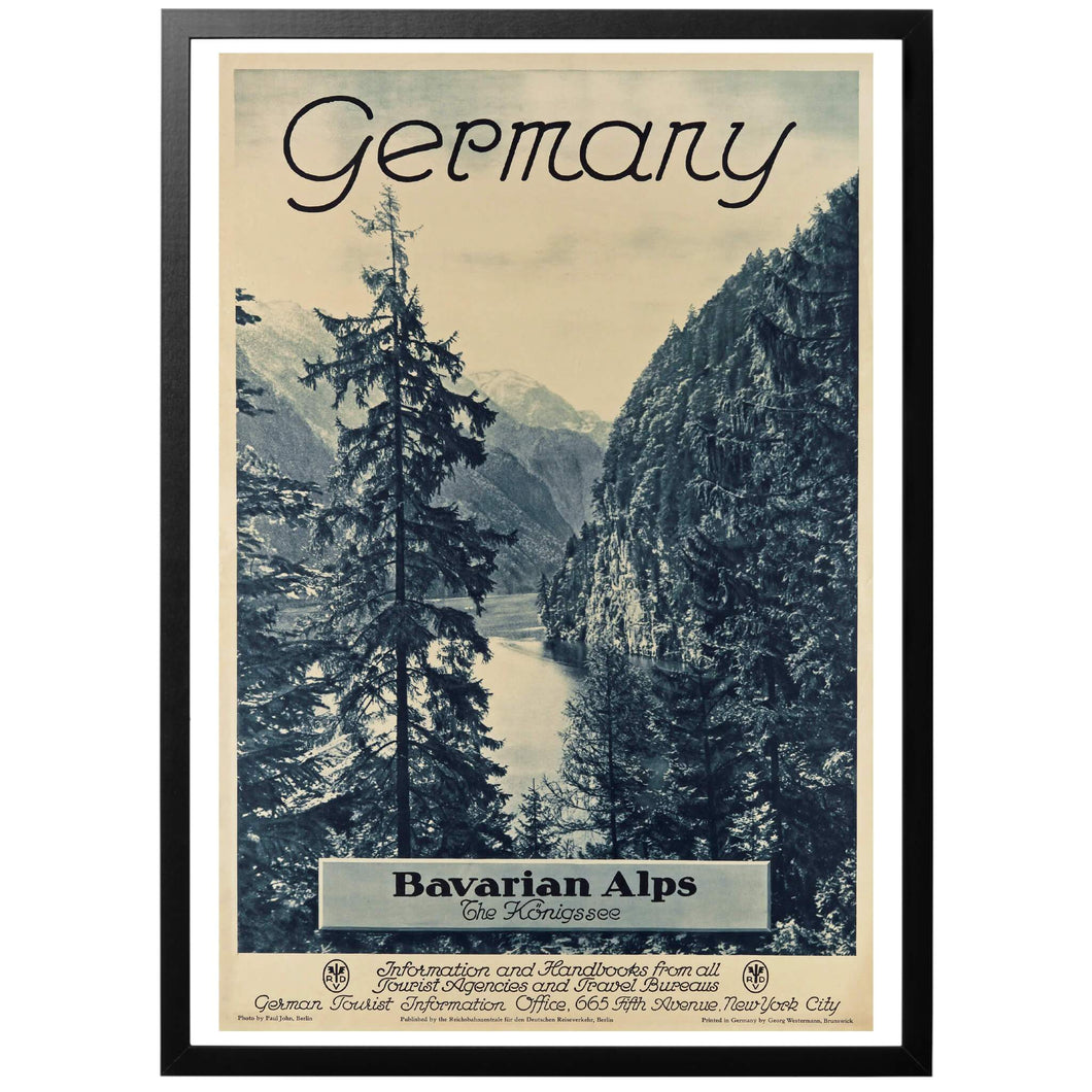Germany Bavarian Alps Poster - World War Era