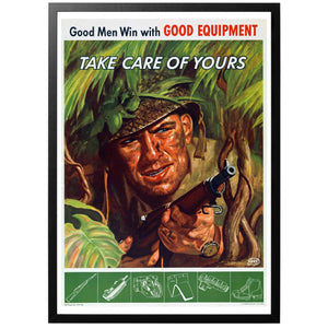 Good Men Win With Good Equipment Poster - World War Era