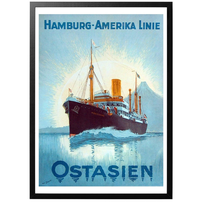 Hamburg-Amerika Linie Ostasien Poster - World War Era