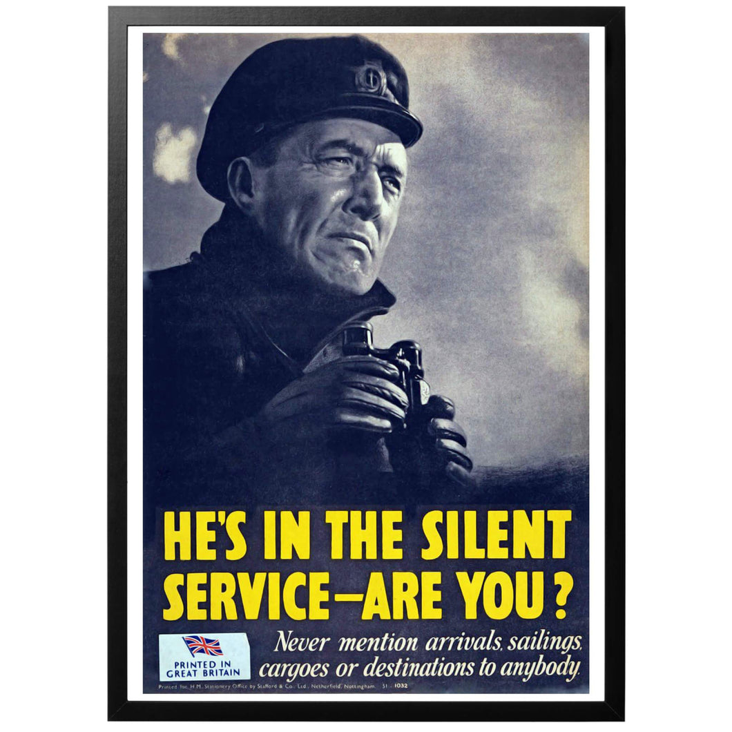 He's In The Silent Service-Are You? Poster - World War Era
