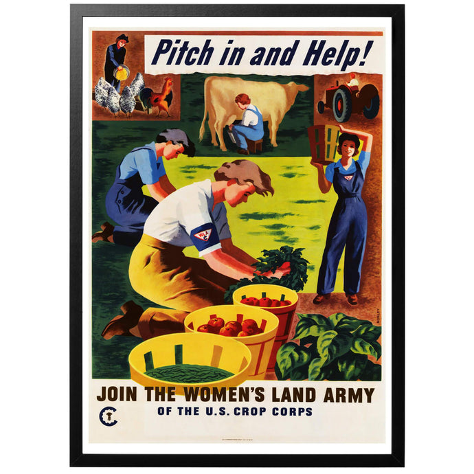 Join the Women's Land Army Poster - World War Era