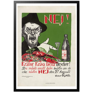 Nej! Kräftor kräva dessa drycker! Albert Engström Poster - World War Era