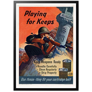 Playing For Keeps Poster - World War Era