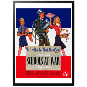 Schools At War Poster - World War Era
