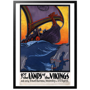 See the lands of the Vikings Poster - World War Era