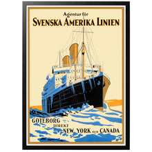 Load image into Gallery viewer, Swedish American Line Poster - World War Era
