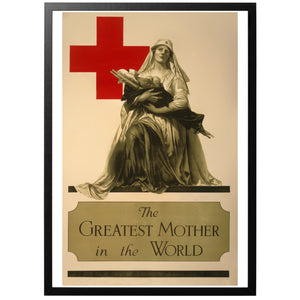 The Greatest mother vintage WW1 poster with frame